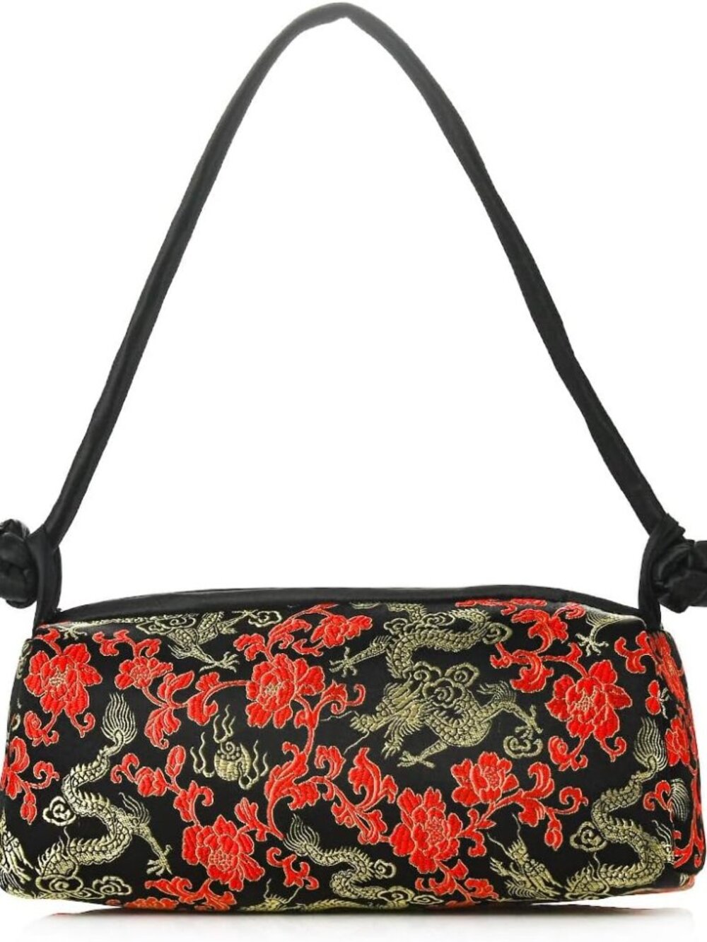 Women China Ethnic Vintage Top-handle Handbag Floral Embroidered Small Tote Shou